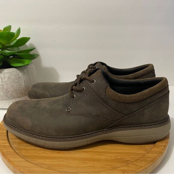 Merrell Other - Merrell World Vue Leather Oxfords Brown Casual Lace Up Comfort Shoe Size 11